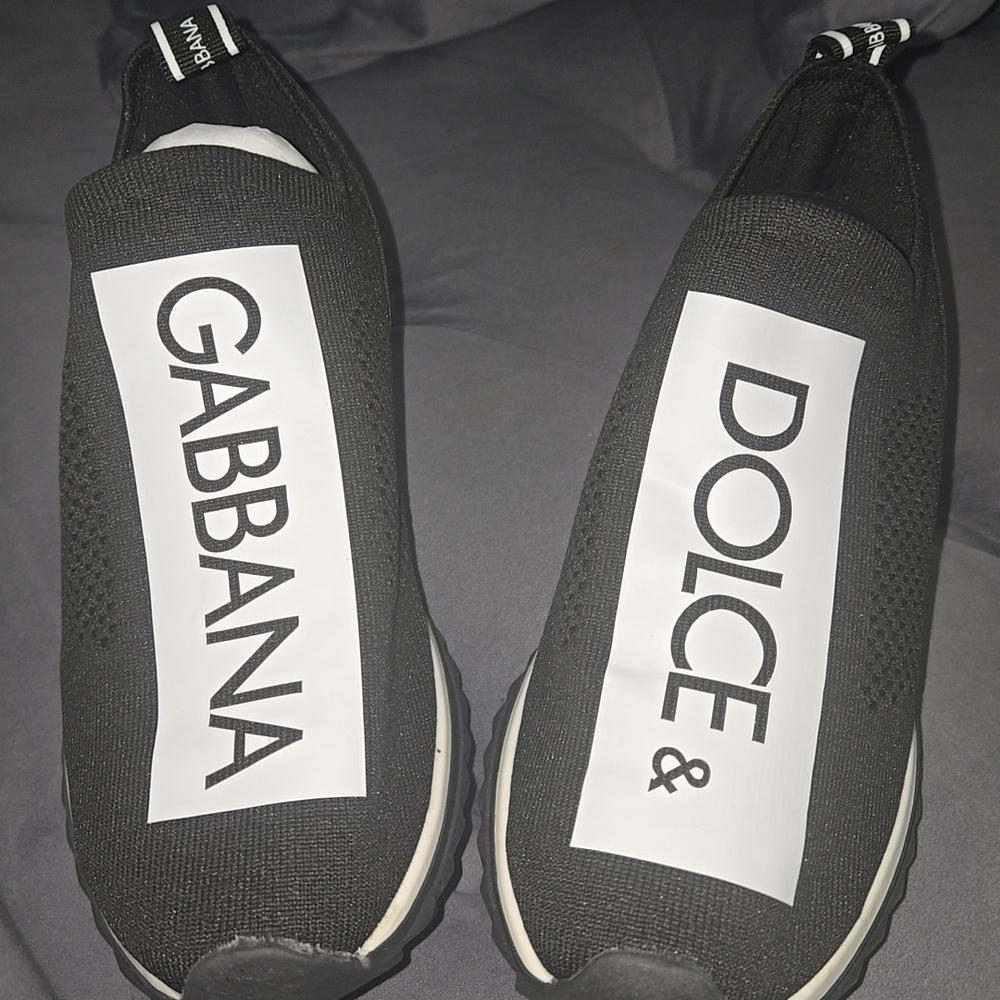 Dolce & Gabbana Black Slip-On Sneakers
